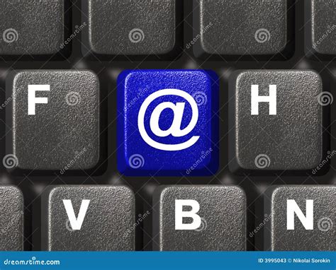 PC Keyboard with E-mail Key Stock Image - Image of business, greeting ...