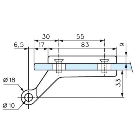 Paire de paumelles pour feuillure de 35mm lagune chromé mat STREMLER