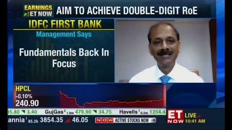 V Vaidyanathan Md And Ceo Idfc First Bank Speaks To Et Now On Q1fy23