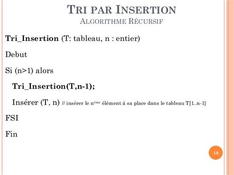 Chapitre Iv Algorithmes De Tri