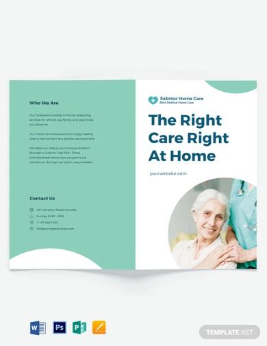 Home Care Brochure Examples Word Photoshop Illustrator Design