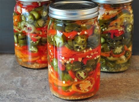 Refrigerator Pickled Hot Peppers - The Creekside Cook