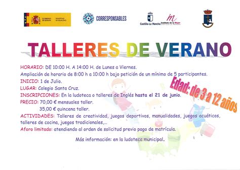 Talleres Infantiles De Verano Ayuntamiento De Albalate De Zorita