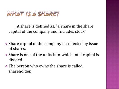 Shares and its types