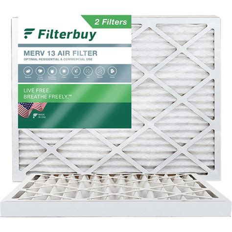 Filterbuy 18x25x2 Air Filter Merv 13 Pleated Hvac Ac Furnace Filters