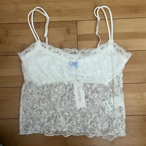 Glassons White Lace Top SIZE XS Brand New Never Depop