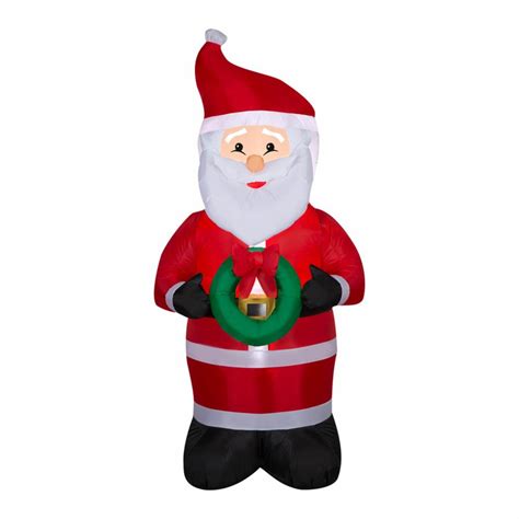 INFLABLE NAVIDEÑO ILUMINADO 1 98 M X 92 X 83 CM SANTA CON CORONA The