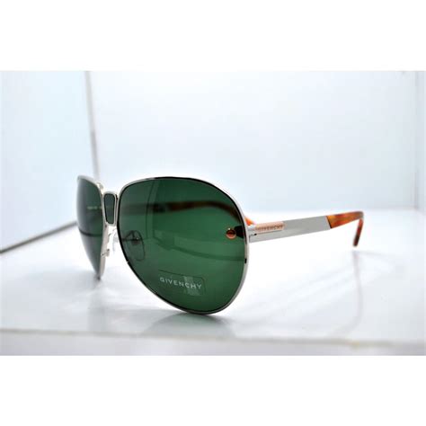 Givenchy Sunglasses Sgv A54 C0smn Givenchy Sunglasses Sgv C0smn Silver Frame Green Lens