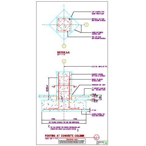 FG02.0 - Concrete Column Footings Details | AxiomCpl: Central Professional Library