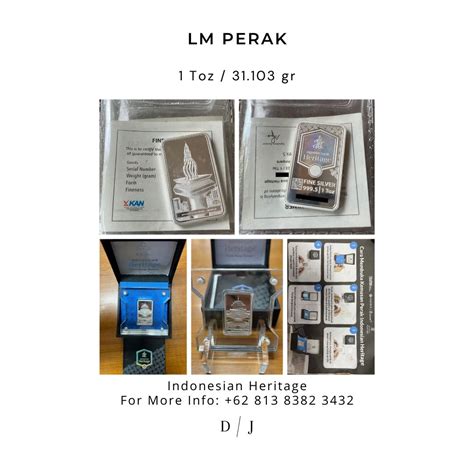 LM ANTAM PERAK INDONESIAN HERITAGE LIMITED 99 95 SILVER BAR PERAK