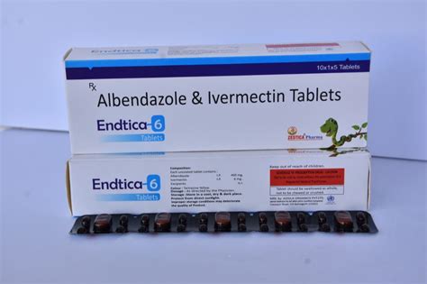 Albendazole And Ivermectin Tablets Endtica X X Tabs Packed Rs