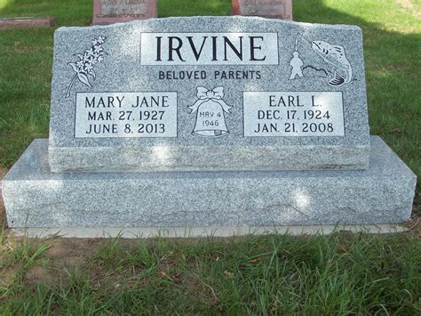 Mary Jane Cummings Irvine M Morial Find A Grave