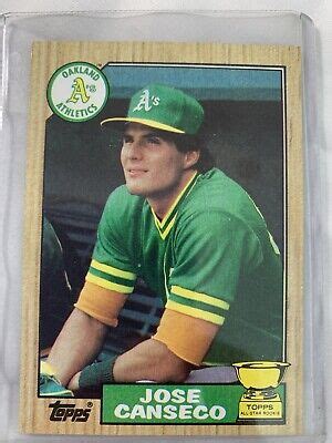 1987 Topps Jose Canseco Oakland Athletics 620 Baseball Card MINT EBay