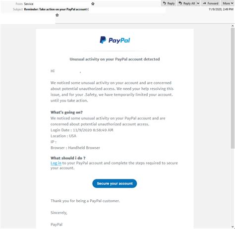 Multi Staged Paypal Themed Phishing Email Scam Hits Inboxes Email