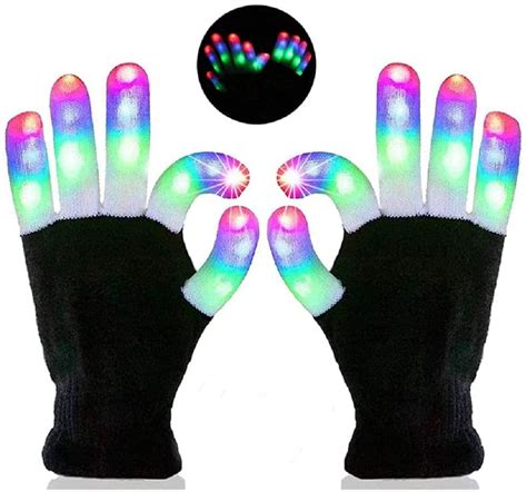 Children Led Gloves Finger Light Up Gloves Amazing Colorful Glow