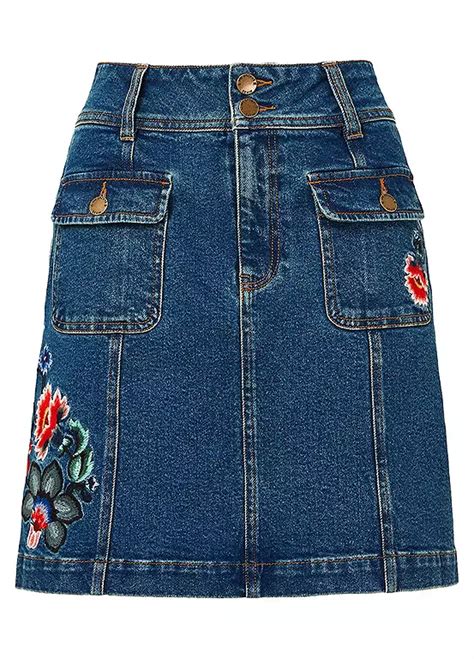 Joe Browns Denim Pocket Skirt Kaleidoscope