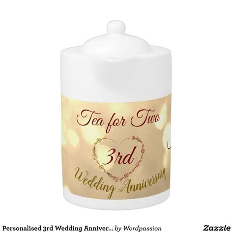 Personalised Rd Wedding Anniversary Teapot Zazzle