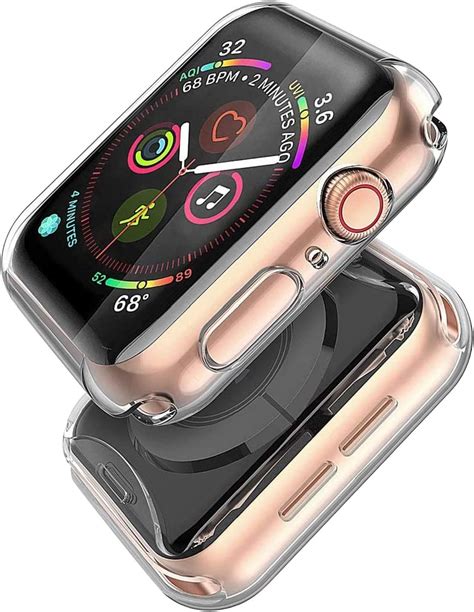 2 Pack Piuellia Transparent Case For Apple Watch Series 6 SE Series 5