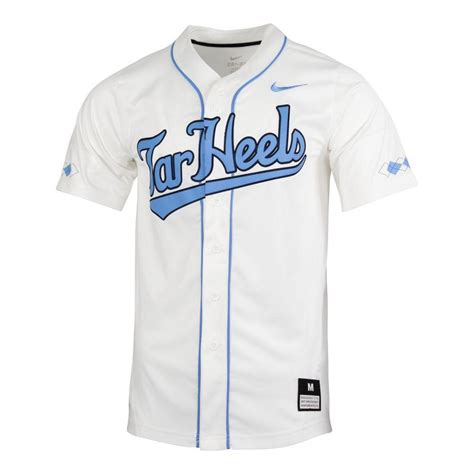 Unc Unc Nike White Tar Heel Script Baseball Jersey Alumni Hall