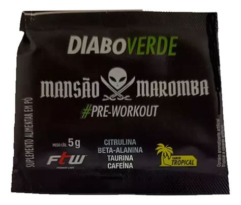 Pre Treino Diabo Verde Sache Individual 32 Porçoes Ftw Sabor