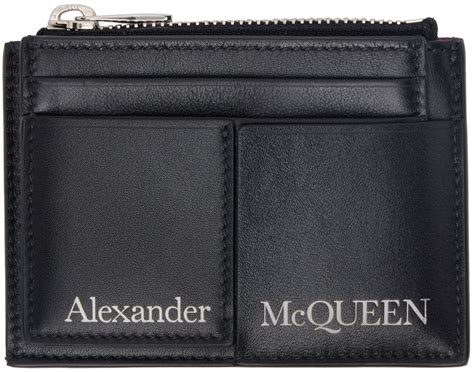 Alexander McQueen Porte cartes noir à fente amovible SSENSE France