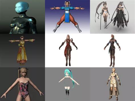 Top 12 Obj Female Characters 3D Models Latest 2022 - Open3dModel