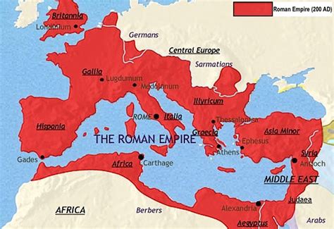 map   vast regions   roman empire reached