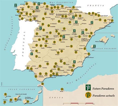 Map Of Paradores In Spain | Printable Templates Free