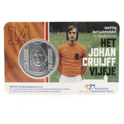 Nederland 5 Euro 2017 Het Johan Cruijff Vijfje UNC Munt24 Nl