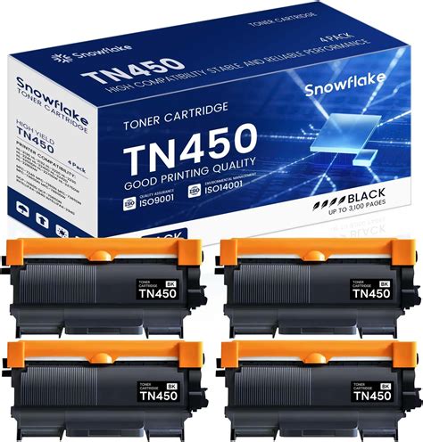 Amazon TN 450 TN450 Toner 4 Pack Compatible TN450 High Yield Toner