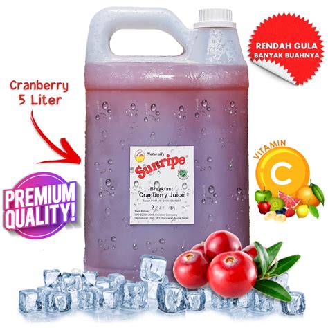 Jual Jus Cranberry Cranberry Juice SUNRIPE 5 Liter Shopee Indonesia