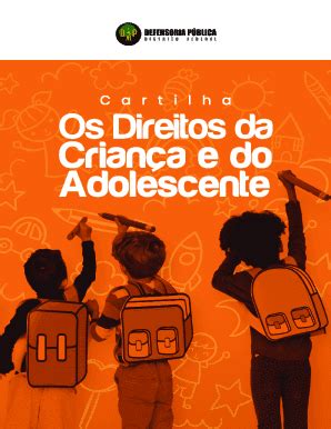 Fillable Online Cartilha O Direito Da Criana E Do Adolescente Seap Df