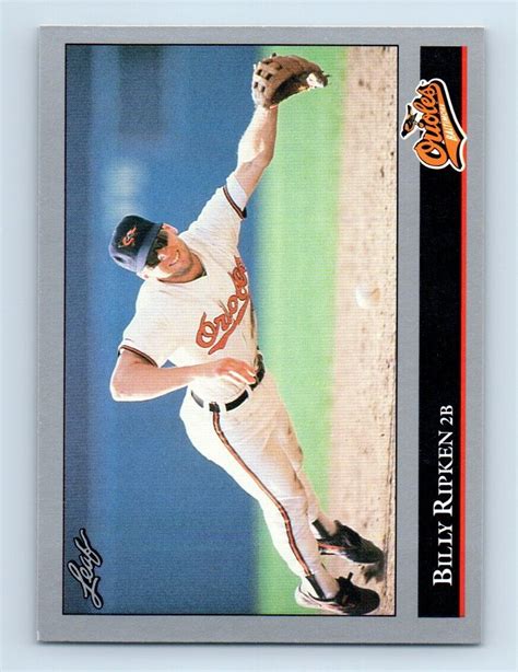 1992 Leaf Billy Ripken Baltimore Orioles 184 EBay