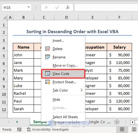 Using Excel Vba To Sort In Descending Order Examples Exceldemy