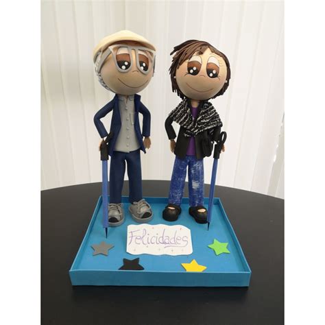 Pareja De Abuelos Boda De Oro Figura Personalizada Goma Eva Imprenta