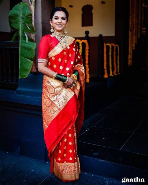 Red Banarasi Sarees Epitome Of Grace And Beauty Weddingplz Blog