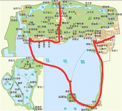 颐和园游览路线示意图,北京颐和园路线图 - 伤感说说吧