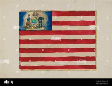 Flag: Mexican War, c. 1936 Stock Photo - Alamy