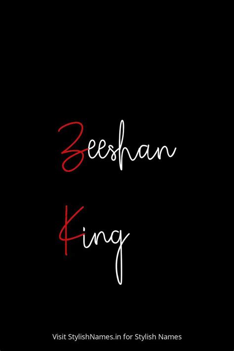 Zeeshan King Name For Instagram Stylish Name Cute Words