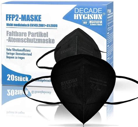 Ffp Kn Maske Black St Ck Ffp Maske Schwarz Hygisun Ffp Maske