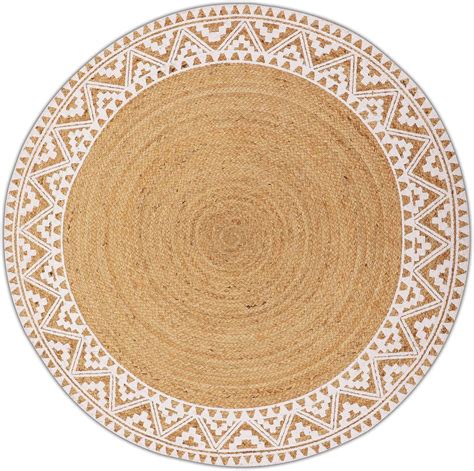 Amazon Voyzz Home Premium Jute Braided Rug Round Natural Hand