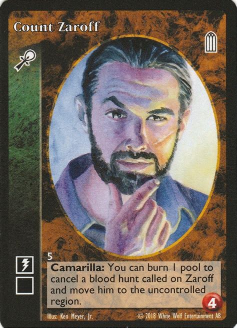 Count Zaroff X1 Caitiff Keepers Of Tradition Reprint 2 KoT R2 VTES