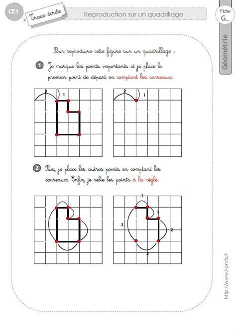 Ce Trace Ecrite Reproduction Sur Quadrillage En Ce Cycle