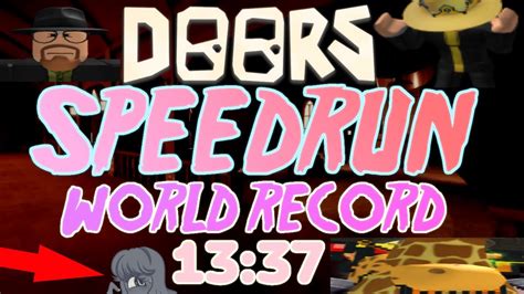 Roblox Doors Speedrun World Record Youtube