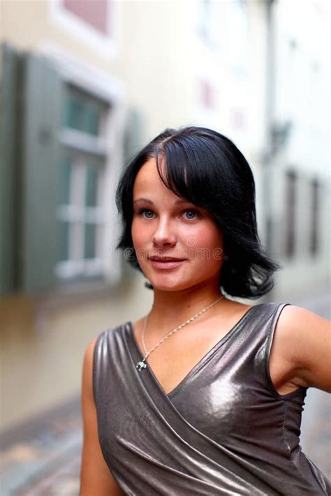 Gorgeous Brunette In Sexual Pose Stock Image Image Of Adult Leaning