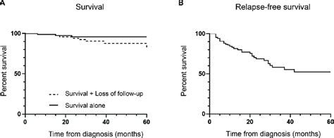 Survival Rate And Relapse Free Survival Rate Estimated By The