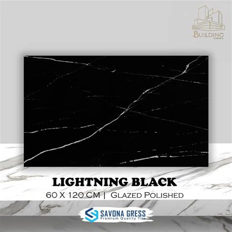 Jual Granite Lantai X Lightning Black Glossy Savona Gress Shopee