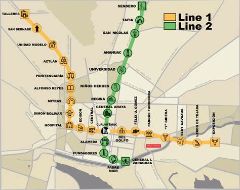 Monterrey Metro Map (subway) - MapSof.net