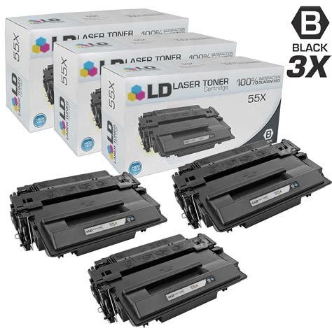 Ld Compatible Replacement For Hp 55x Ce255x Set Of 3 Hy