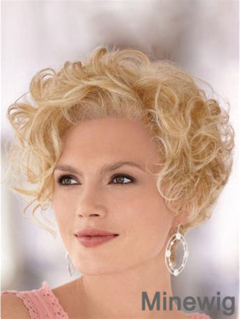 High Quality Blonde Short Curly Classic Lace Front Wigs